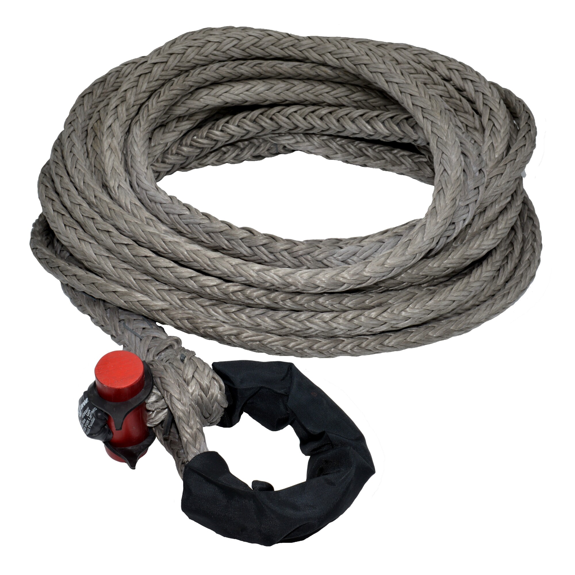 LockJaw, Synthetic Winch Rope Line Ext. w/Shackle, Max. Capacity 50799 lb, Length 50 ft, Diameter 5/8 in, Model# 21-0625050